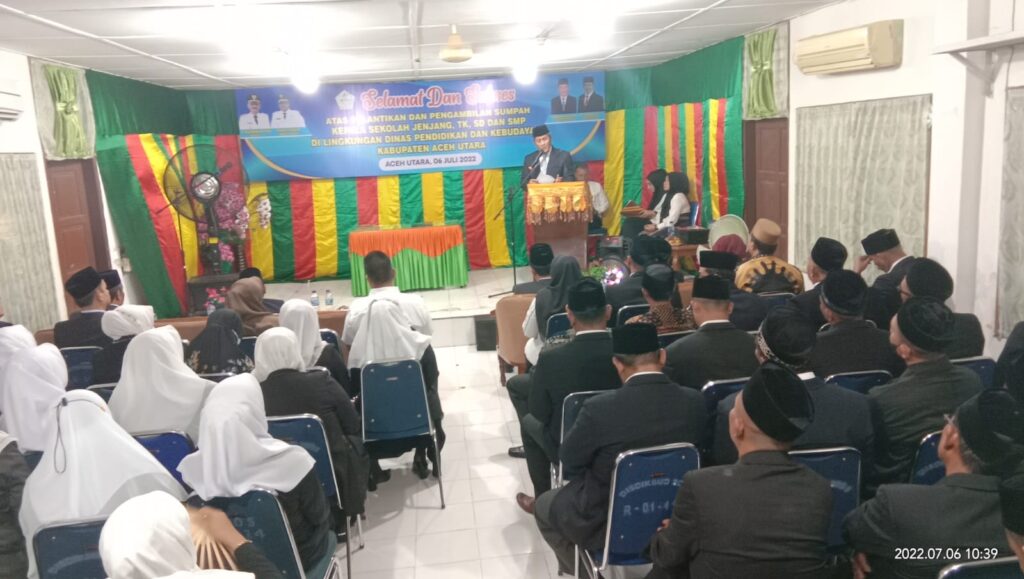 Bupati Aceh Utara Lantik Kepala Sekolah