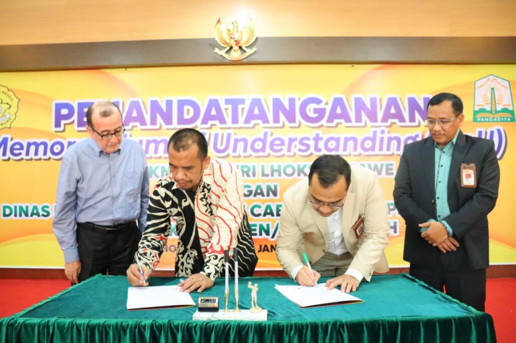 Perkuat Pendidikan Vokasi, PNL dan Disdik Aceh, Serta Cabdin Seluruh Aceh Teken MoU