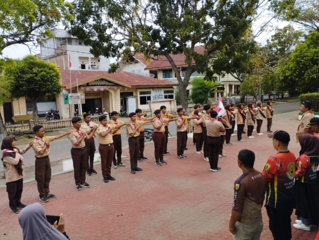 Kwarcab Kota Lhokseumawe Lantik 28 Anggota Satgas Pramuka Peduli